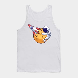 Astronaut Hugging the Moon Tank Top